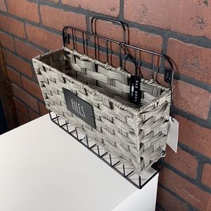 NWT Rae Dunn wall hanging file holder .